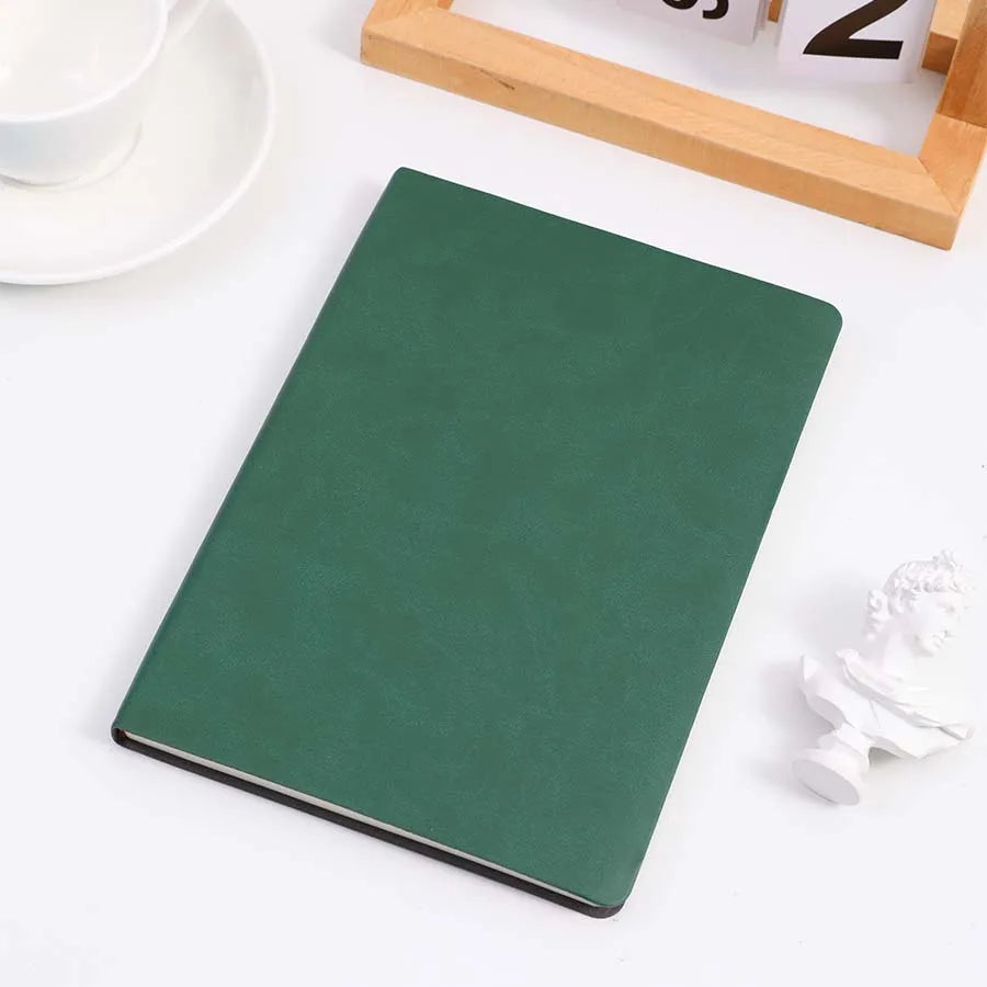A5 Soft Leather Notebook, 120 Pages, Office Stationery, Waterproof Cover, Comfortable Touch, Hot Selling
