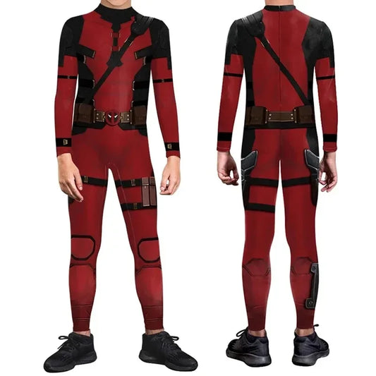 Halloween Hero Jumpsuits Carnival Boy Girl Cosplay Costume Stage Performance Bodysuit Carnival Halloween School Party Outfit
