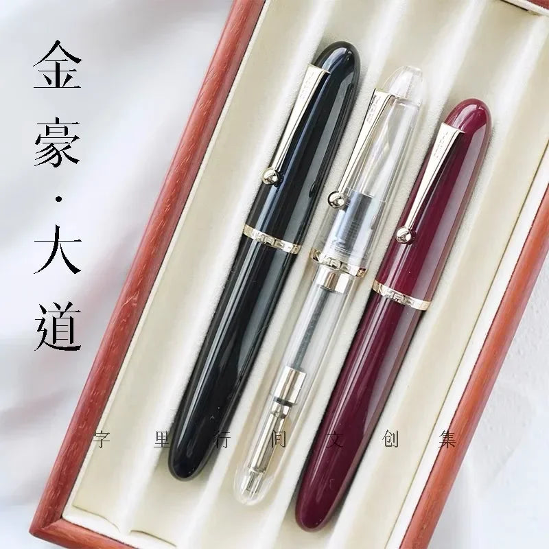 Jinhao 9019 Fountain Pen Transparent Color Resin luxury Pen 0.38/0.5/0.7mm Writing Ink Pens Stationery Office School Supplies