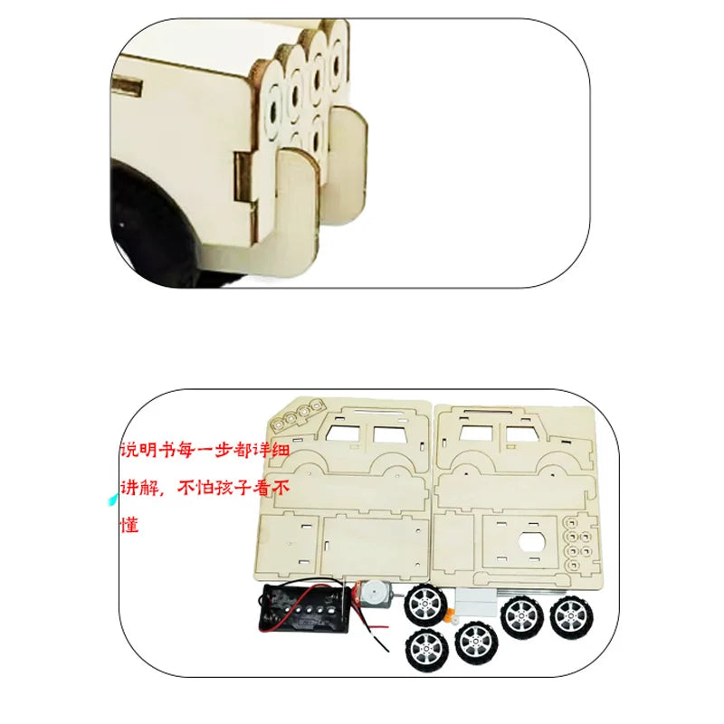 DIY Electric Car Model Model STEM Kit Children Technology Science Toys Experimental Tool Kit Learning Education Kid Teaching Aid