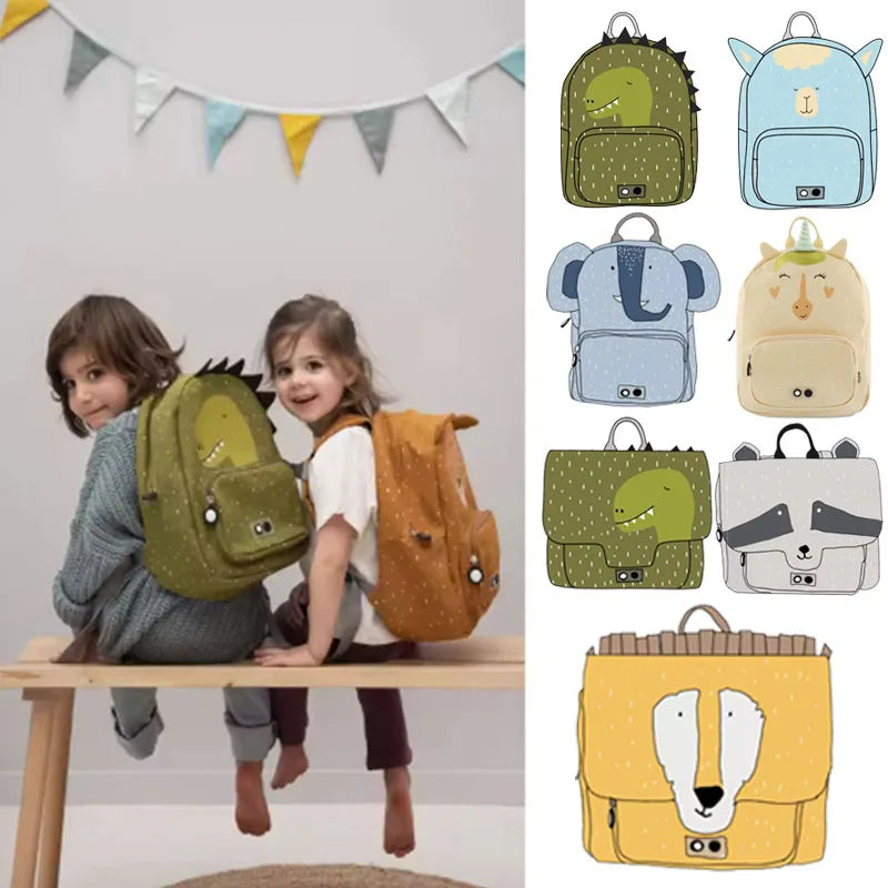 2025 New Model Animal Cartoon Childrens Backpack Cute Design Lightweigh School Bag Boys Girls Toddler Kindergarten Kids Backpack