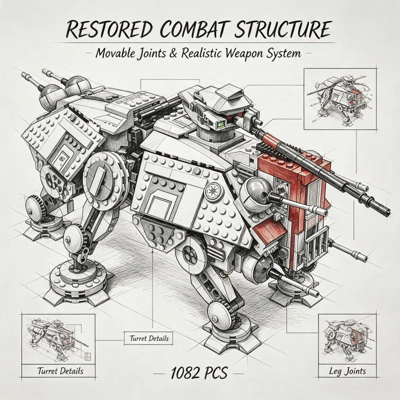 1082 PCS Mecha Robot Building Blocks Mechanical STEM Construction Toy DIY Assembly Action Figure Model Kit Collectible Display