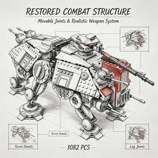 1082 PCS Mecha Robot Building Blocks Mechanical STEM Construction Toy DIY Assembly Action Figure Model Kit Collectible Display