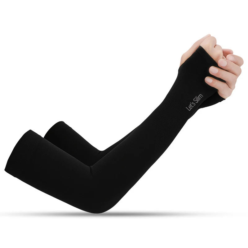 UV Sun Protection Arm Sleeves for Men Women Cycling Ice Silk Outdoor Breathable Summer Driving Cooling Fishing Hiking Sleeves