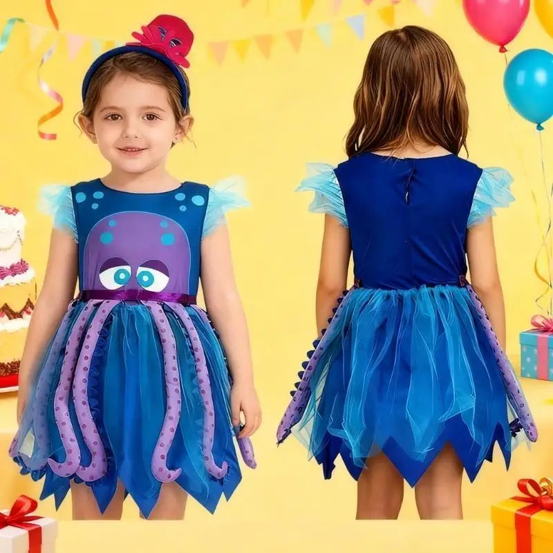 2025 kids funny cosplay anime New Quick Wear Octopuses Outfit for Fast Changes Role Play Halloween carnival Party