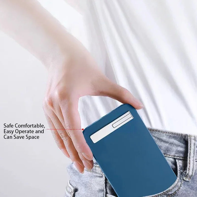 Ultra-Thin Metal Folding Phone Holder Alloy Invisible Back Stick Phone Desktop Holder Portable Mobile Support Phone Stand