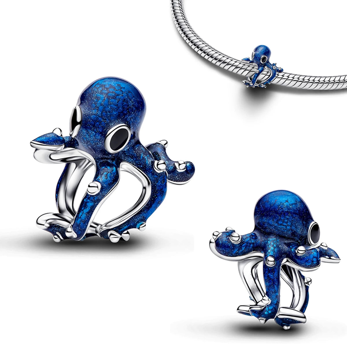 S925 Silver Plated Pave Charm Bead Ice Cream Whistle Stamp Nature Biology Crab Anchor Sun Face Heart DIY Bracelet Fine Jewelry
