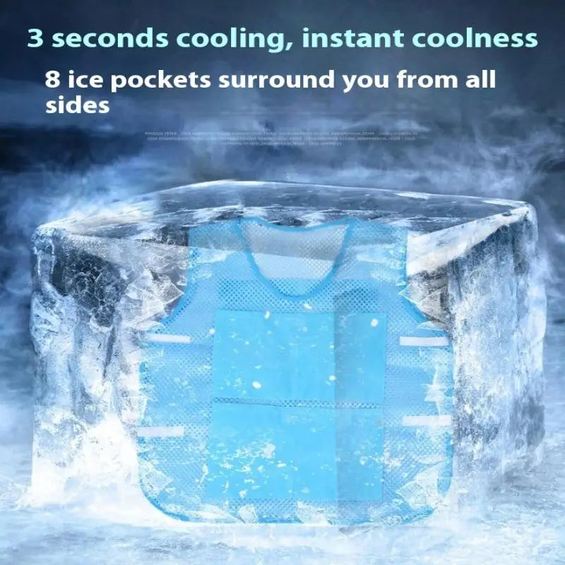 {MAX-66} 1 Pc Summer Cooling Vest Ice Bag Water Cooling Outdoor Workwear Heatstroke Pre Clothing Men Women Universal Normal Size