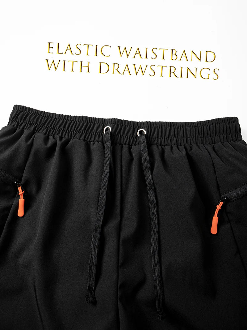 Mens Summer Beach Shorts with Zipper Pockets Quick Dry Board Shorts with Mesh Liner Swim Trunks Swimwear Swimsuit Bathing Suit