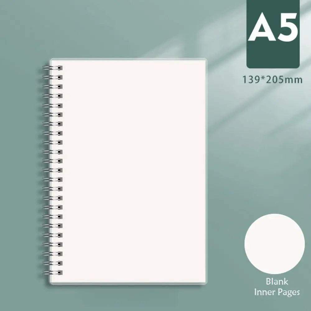 Thickened A5/B5/A4 Coil Notebook Grids/Blank/Horizontal Line Flip Over Spiral Notebook 80Sheets Notepad Students Gift
