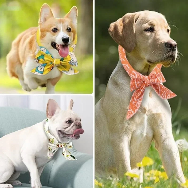 1-20PCS Summer Pet Cooling Scarf for Cats Dogs Ice Collar Cartoon Design Breathable Heat Relief Outdoor Travel Accessory