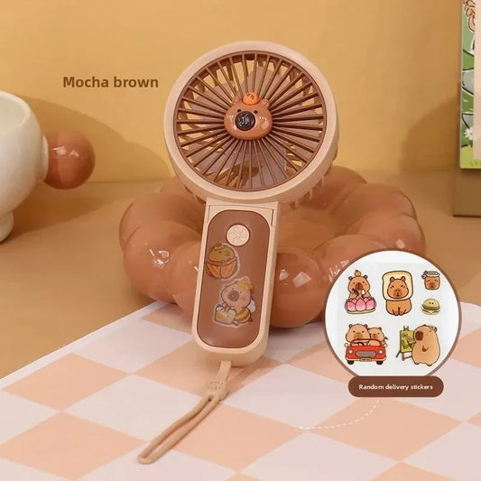 Capibala Powerful Mini Handheld Fan - 3-Speed Portable USB Fan, High Wind Cooling for Summer, Rechargeable & Compact