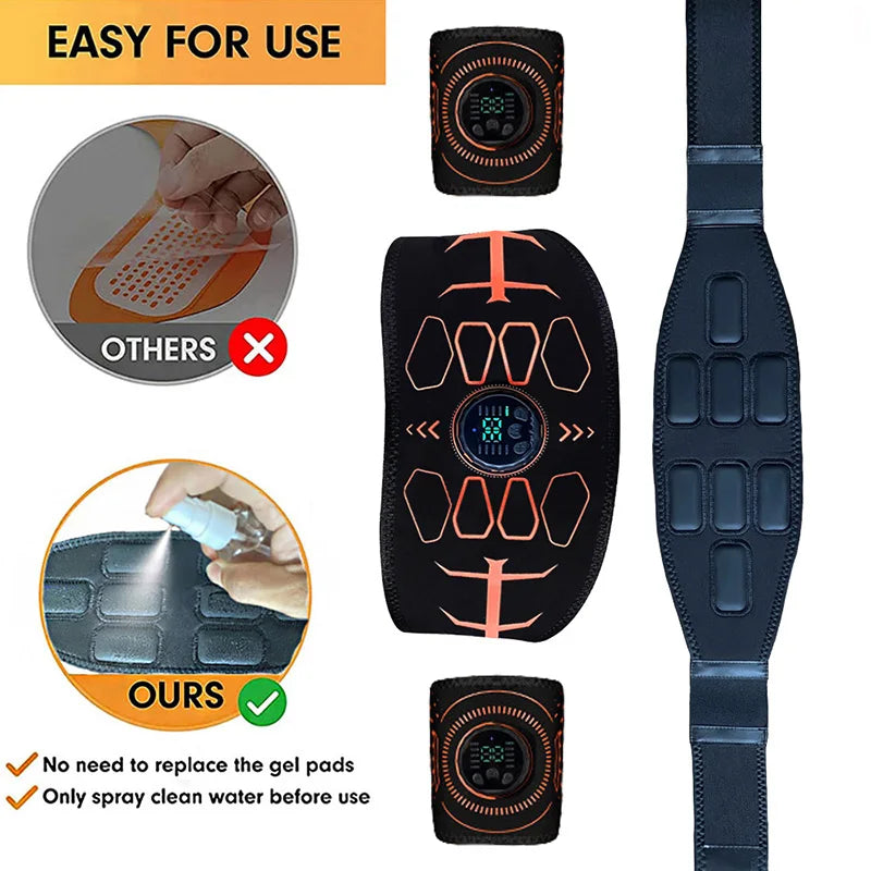 Smart Abdominal Toning Belt Abs Trainer Muscle Toner For Body Arm Training Workout Home Gym Fitness Massage