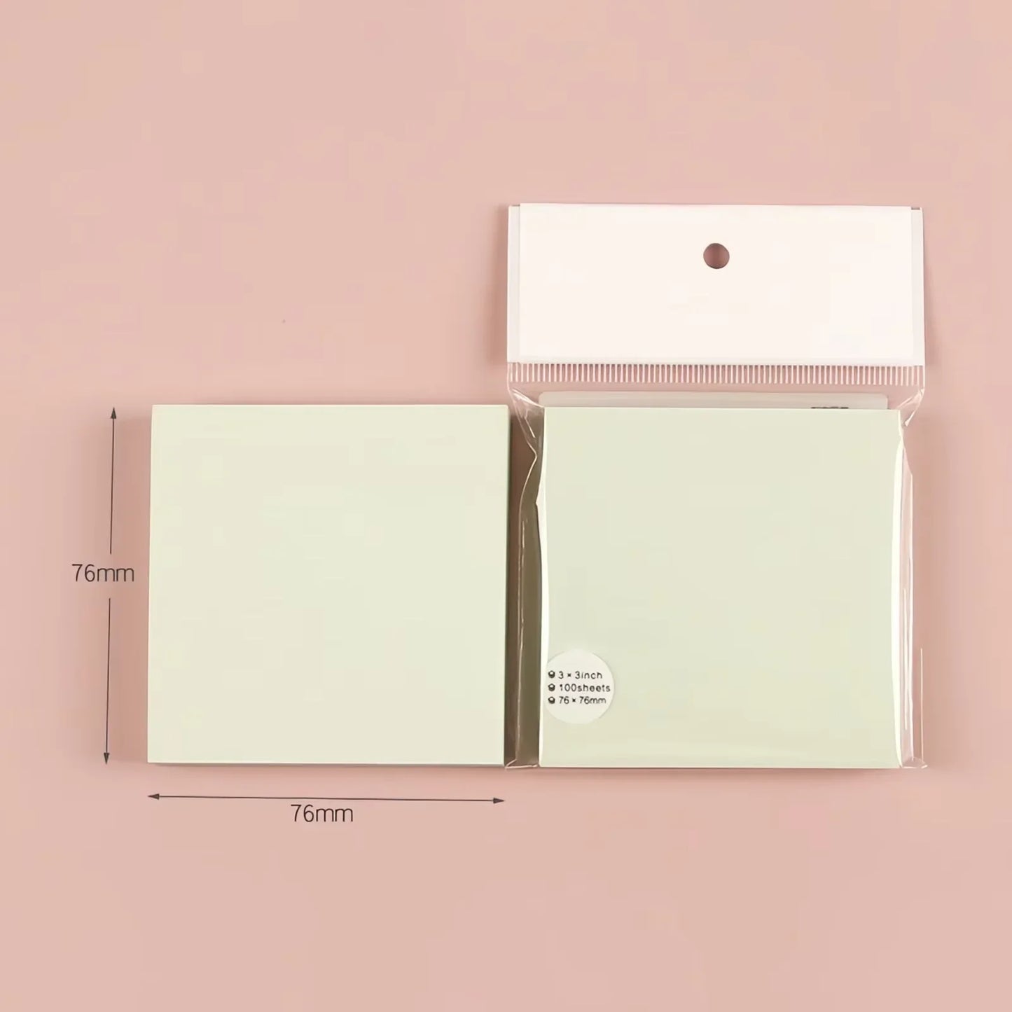 100 Sheets Full Stick Color Sticky Notes Pads Ins Style Memo Notepad Stationery for School Office Message Stickers Posted It