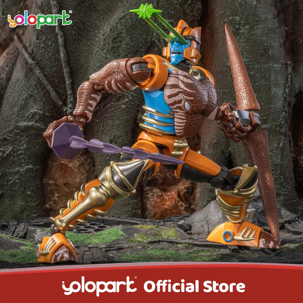 YOLOPARK 20CM  Transformers AMK Series BEAST WARS Dinobot Model Kits Figure Toy For Boy Girls