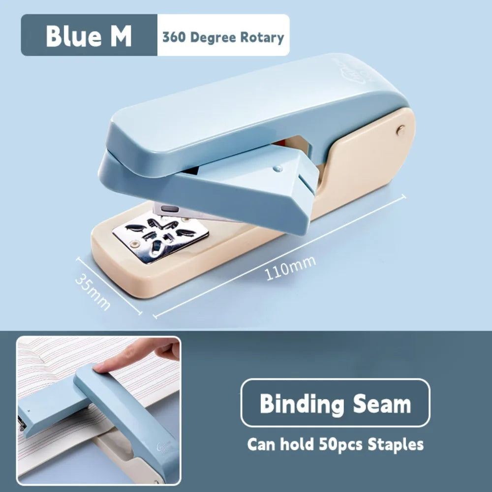 Multifunctional Metal Stapler Use 24/6 26/6 Staples 360 Degree Rotary Heavy Duty Stapler Effortless Long Stapler School Office