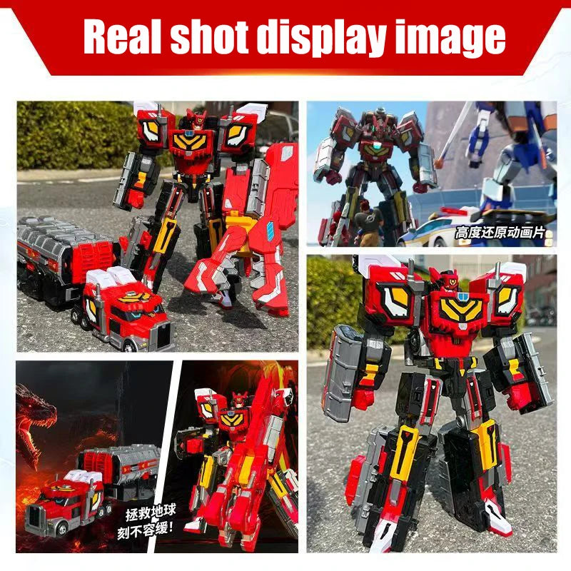 Metal Cardbot GIGANTREX GIGANT REX Trailer Truck Transforming Robot Car Action Figure Transformation Model Toy For Gift