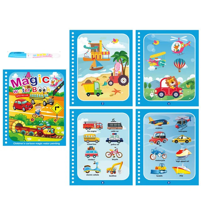 Children Painting Drawing Toys Reusable Coloring Book Magic Water Drawing Book Sensory Early Education Toys for Kids
