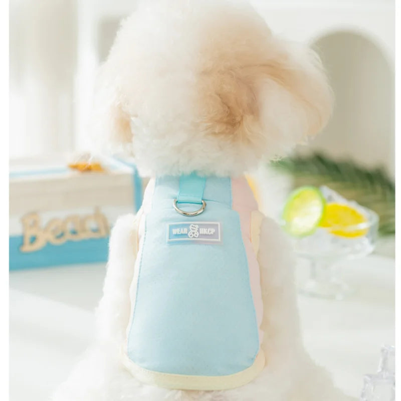 Summer Pet Dog Cooling Vest Ice Silk Breathable Quick Drying Small Dog Clothes Summer Mesh Vest Puppy Chihuahua Pet Clothing