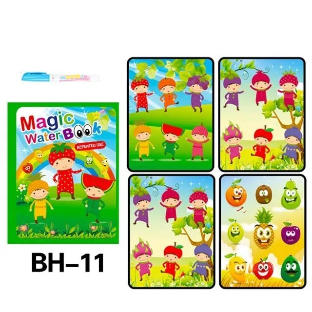 Children Painting Drawing Toys Reusable Coloring Book Magic Water Drawing Book Sensory Early Education Toys for Kids
