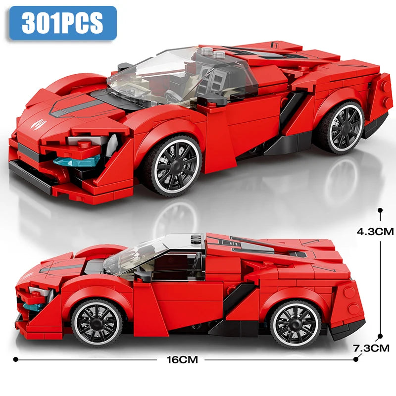 Speed Series Racing Sports Vehiclea Technique Car Supercar Building Blocks Set Bricks Classic MOC Model Toys For Kids