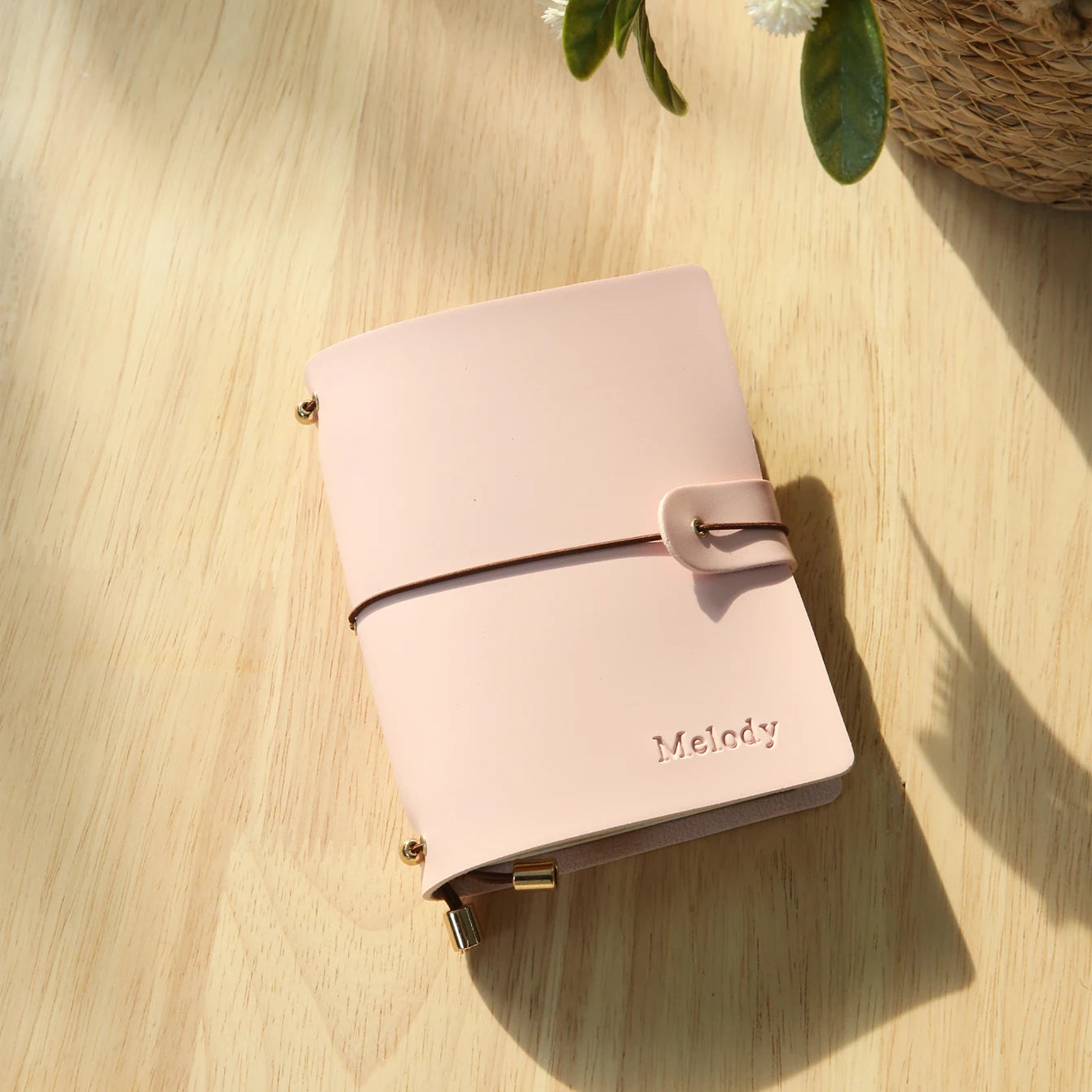 Personalized Leather Passport Holder Custom Name Imprinted Creative Handbook A7 Journal Card Holder Portable Travel Notepad Gift