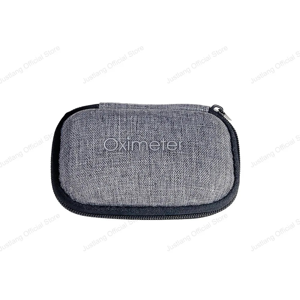AIQUE 1Pc Oximeter Storage Bag for Finger Pulse Oximeter Reasonable Design Strong Space Protective Cover Zipper Hard Bracket Bag