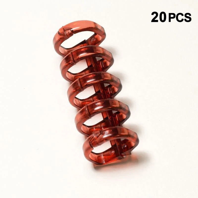 20PCS 5hole Loose-leaf Binder Ring Notebook Spring Spiral Rings Binder Strip Buckle Clip Binding Clip School Supplies Stationery