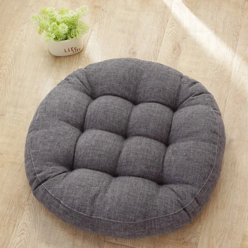 Spring Summer Large Floor Seat Cushion Thickened Tatami Chair Seat Pillow Pad Tufted Round Big Pillows Chair Pad Ottoman Poufs