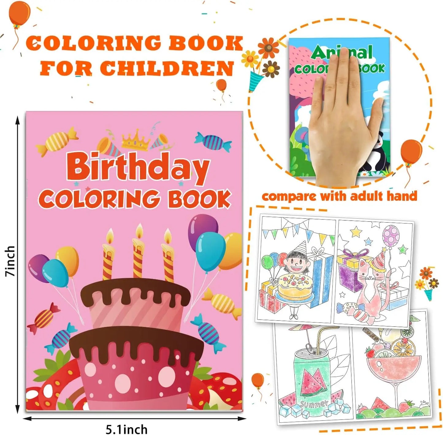 48Pack Small Coloring Books for Kids Ages 4-8, 8-12, Bulk Coloring Books for Kids Ages 2-4, Kids Birthday Party Gifts Classroom