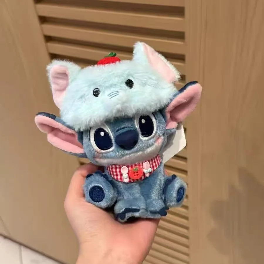 Anime Disney Cross-Dressing Stitch Doll Western Cowboy-Style Knight Hat Stitch Toy Bag Keychain Decor Kids Cute Gift Stitch Doll