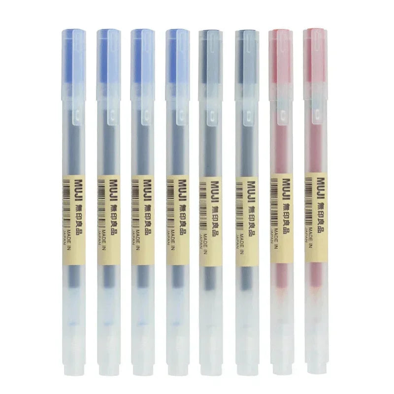 6/8Pcs/Set MUJIs Gel Pen Black/Red/Blue 0.38/0.5mm Ink Japan Color Pen Office School Ballpoint Pen Japanese Kawaii Stationery