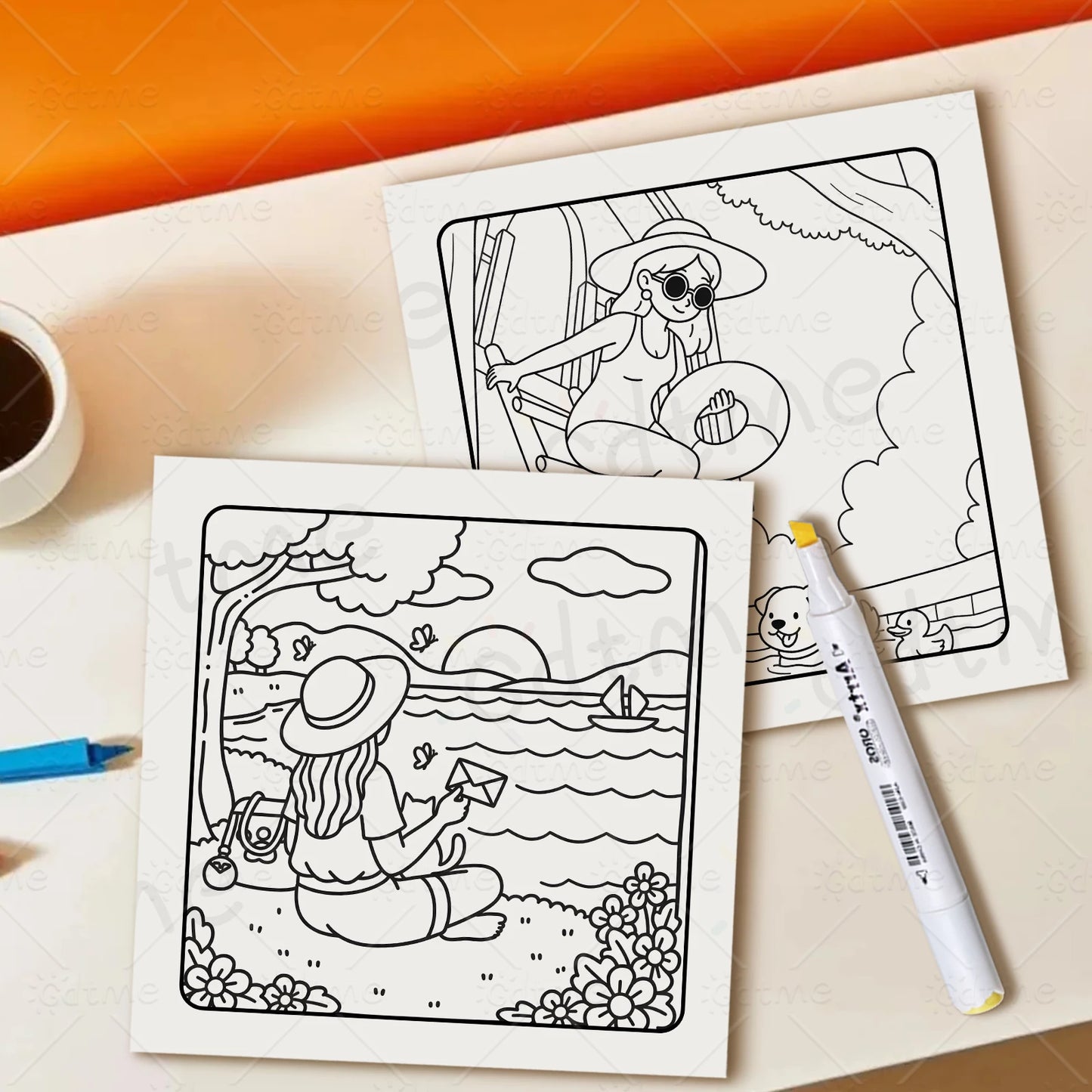 COZY CIRL VIBES Coloring Book for Adults Featuring Cute Cozy Daily Activities for Relaxation (Cozy Spaces Coloring)