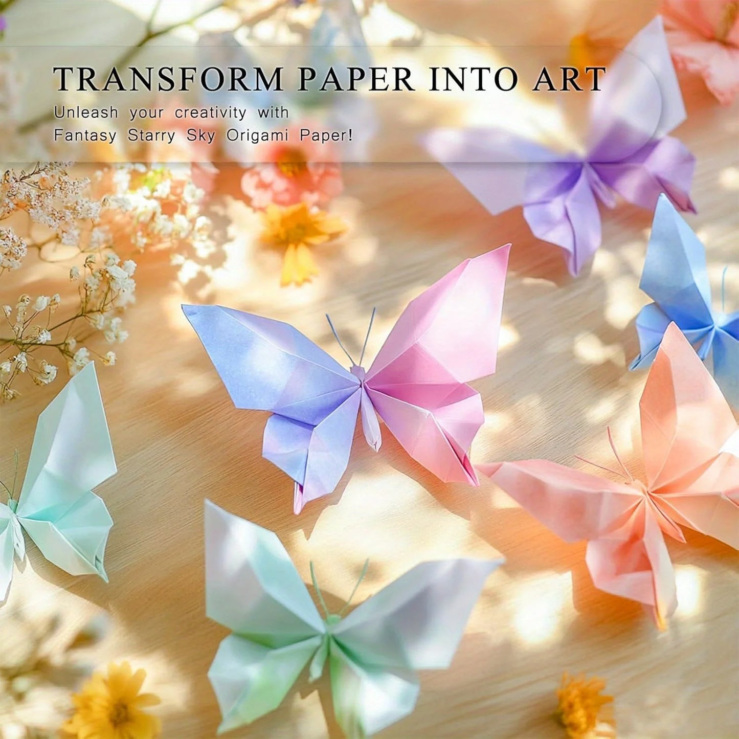 50-200 Sheets Origami Paper Kit Double Sided Squares for Scrapbook Decor, Folding Crafts Kids DIY School Arts Crafts Projects