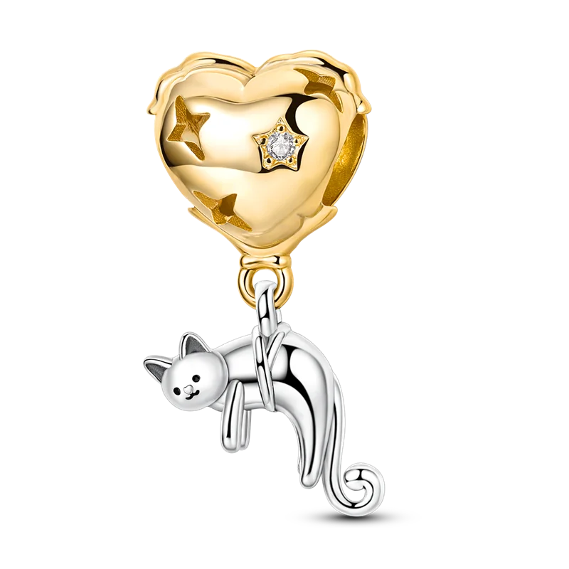925 Silver Family Series Mother Daughter Splittable Heart Mom Charm Beads Fit Necklace Bracelet Mother's Day DIY Jewellery Gifts