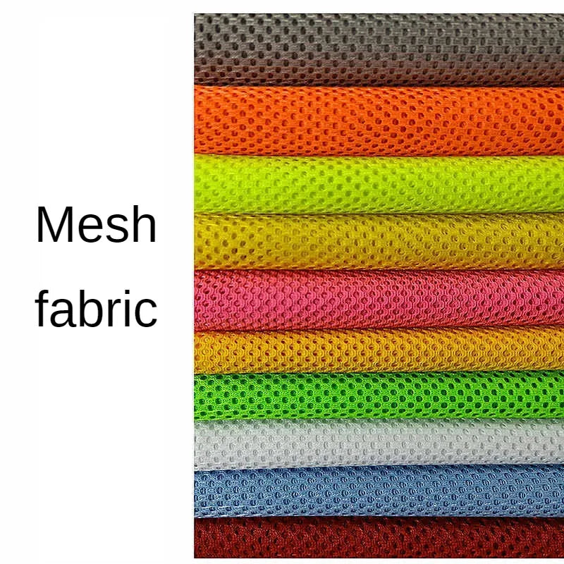 High-grade Black Fishnet Mesh Fabric By Meters for Chairs Bags Cradles Sewing Plain Summer Polyester Textile Wearable Breathable