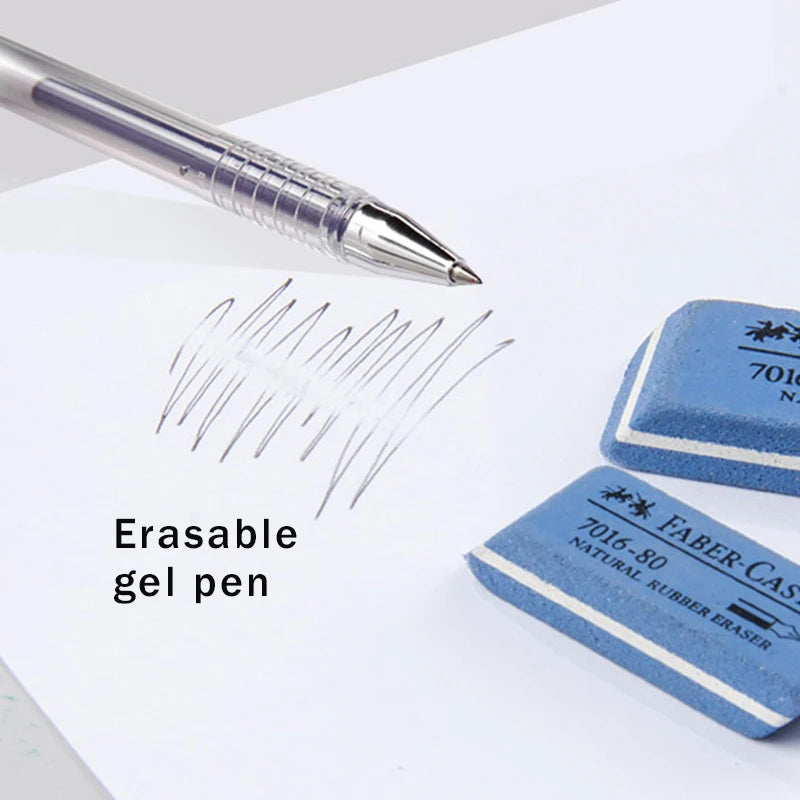 Faber Castell Natural Rubber Eraser for Gel/Ink/Ballpoint/Fountain Pen Sand Rubber Eraser Erasable School Exam Supplies 3Pcs