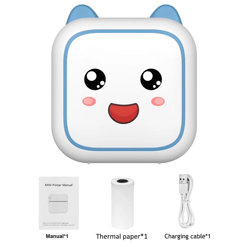 Mini HD Portable Label Thermal Printer Endurance Bluetooth Printer for Student Error Title Note Wrong Pocket Inkless Printing