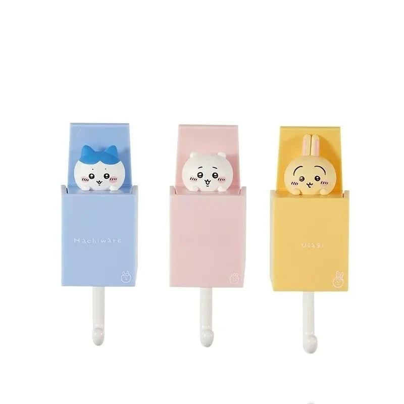 Series Summer Season Retractable Hook Minisos Cute Cartoon Hachiwera Usagi Chii Prompt Goods Nagano Home Essentials