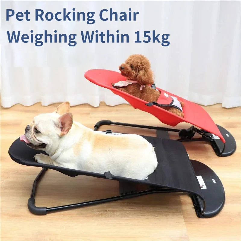 summer Foldable Rocking Chair for Pets, Sleeping Sofa, Breathable Bed, Adjustable Outdoor Play, Rest Swing, Small Pet Supplies