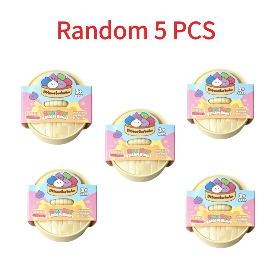 Blind Box Colorful Simulated Dumpling Squishy Relaxing Relieve Anxiety Antistress Enhance Happiness Rebound Squeeze Reliever Toy