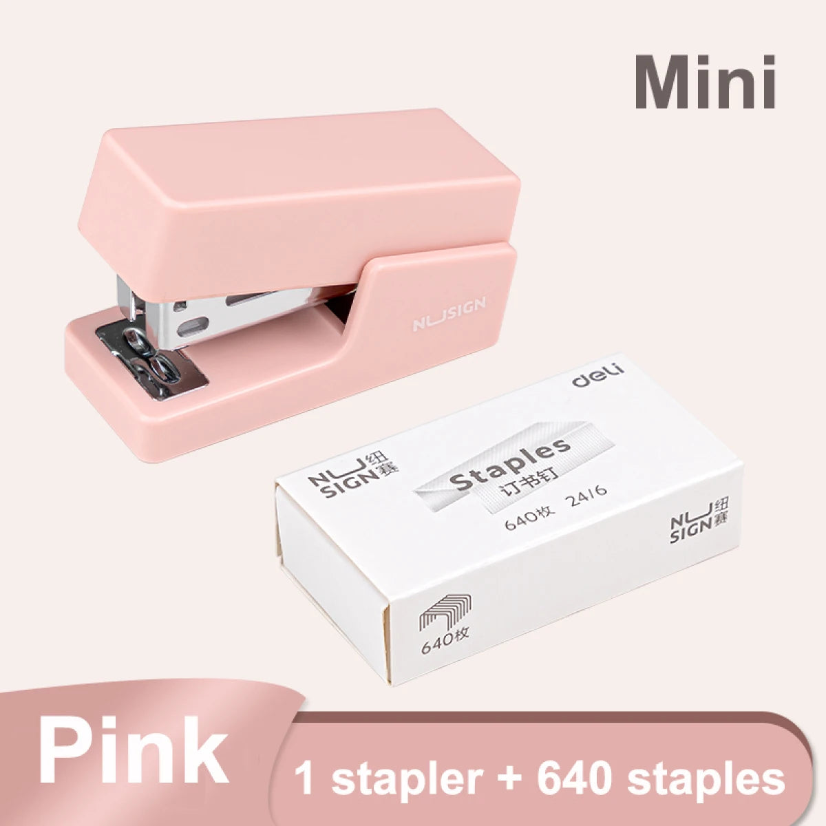 Mini Stapler Set Portable Color Paper Binding Machine Use 24/6 26/6 Staples Fashion Stationery Office Supplies