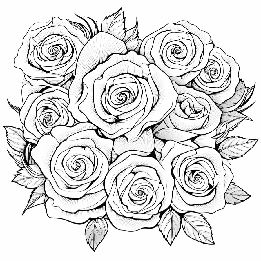 Art Coloring Book 20 Page relaxing flower Adult Picture Book Gift For Birthday Party Relieve Stress Kill Time Graffiti Painting