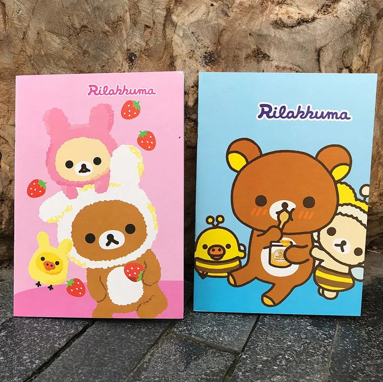 Rilakkuma A5 Notebook Kids Kawaii Relax Bear Journal Student Writing Note Notepad Planner School Office Supplies Children Gift