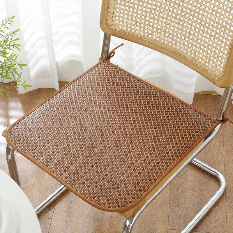 1PC 40cm/45cm/50cm Breathable Summer Cooling Seat Cushion  Seat Cushion Cool Mat Non-slip Cooling Bamboo Chair Seat