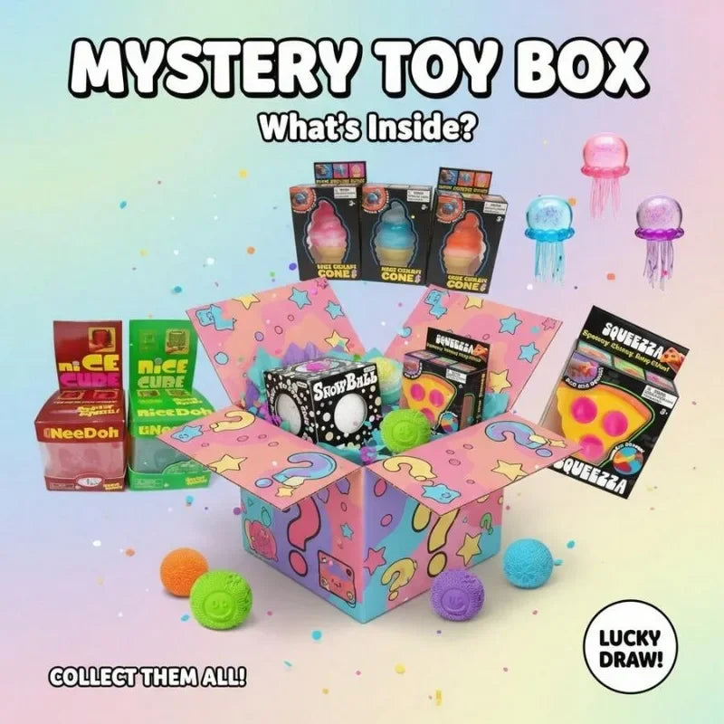 2026 Hot Cute Cube & Ocean Squishy Blind Box, Random Surprise Squeeze Toys, 1Pcs Guaranteed Lucky Stress Relief Fidget Toy Set