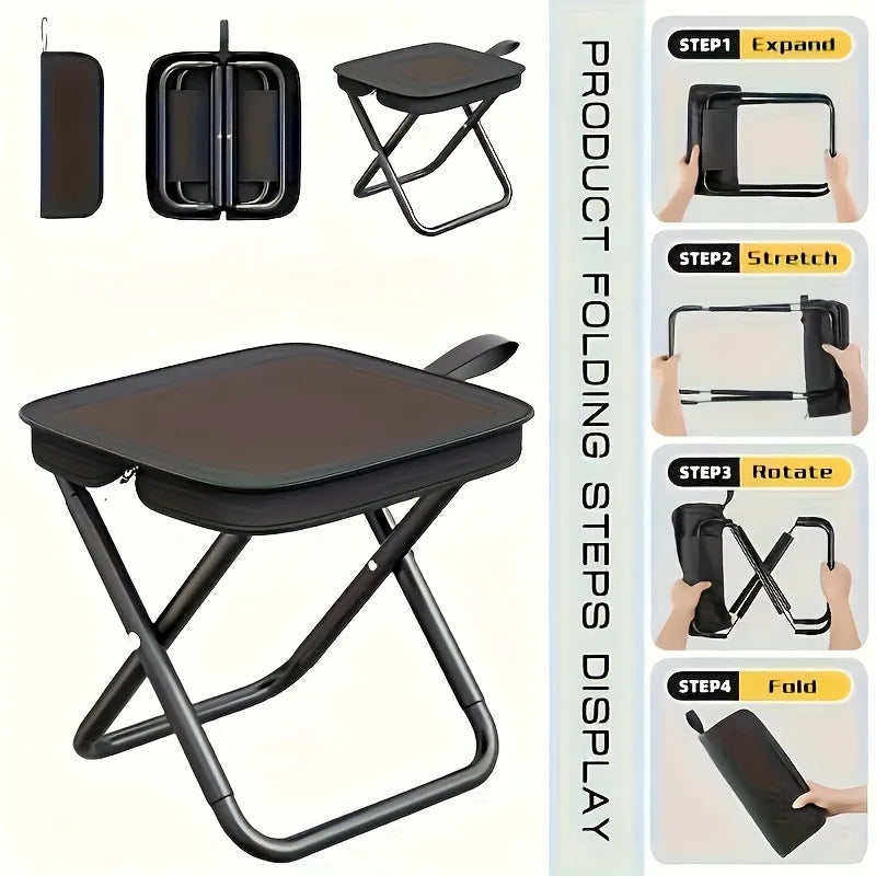 Lightweight Sturdy Frame Portable Heavy Duty Folding Camping Chair for Adults Outdoor Use Supports 440lb Capacity
