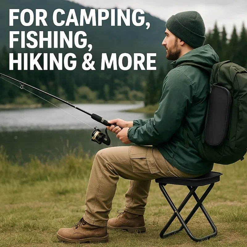 Lightweight Sturdy Frame Portable Heavy Duty Folding Camping Chair for Adults Outdoor Use Supports 440lb Capacity