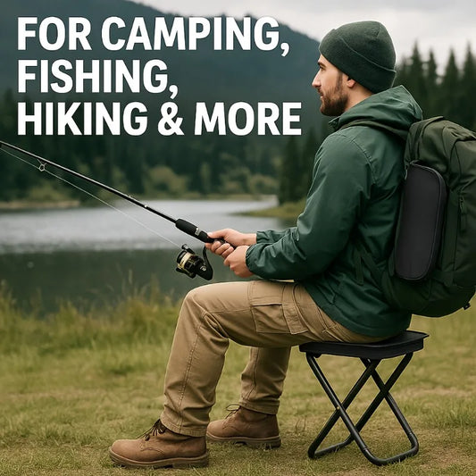 Lightweight Sturdy Frame Portable Heavy Duty Folding Camping Chair for Adults Outdoor Use Supports 440lb Capacity