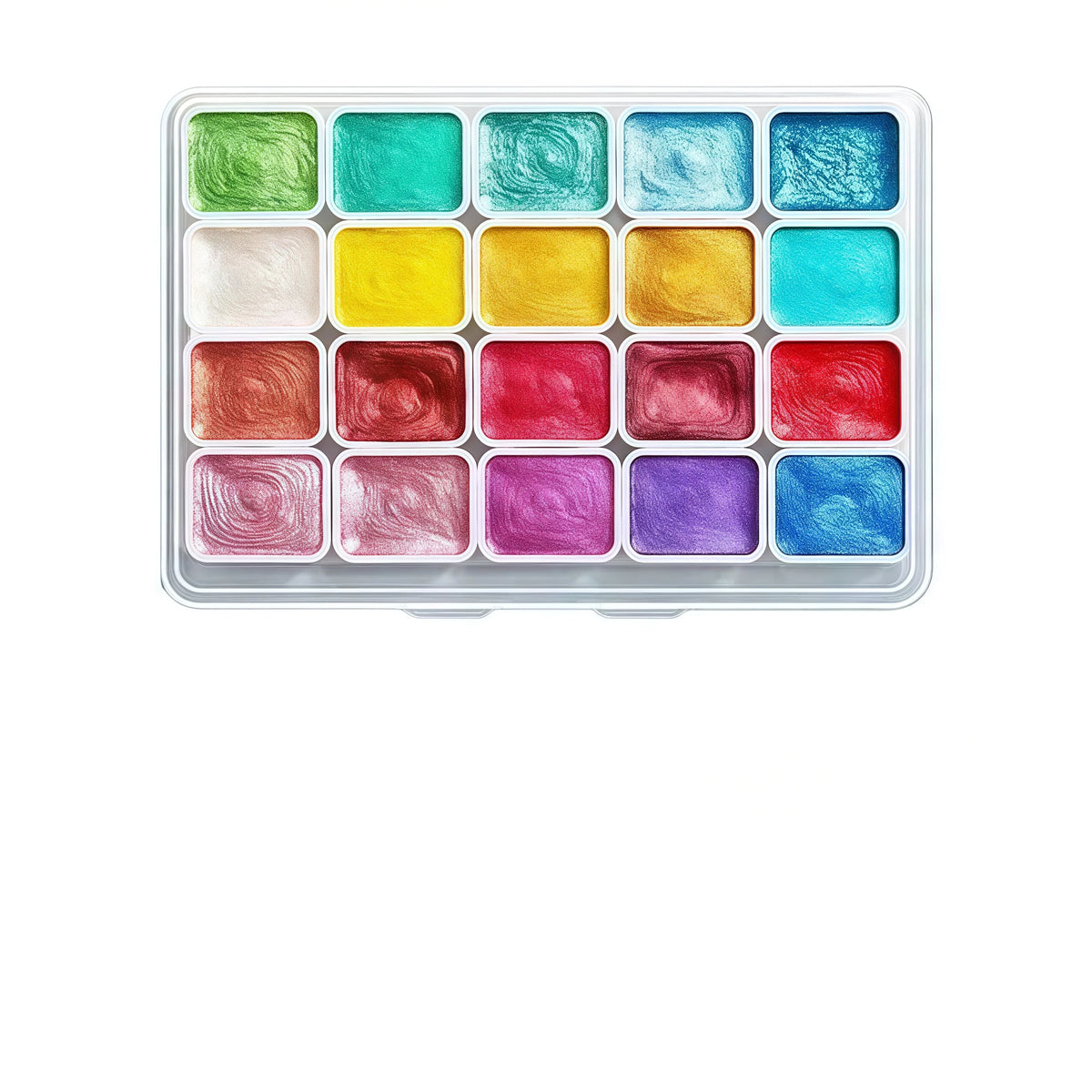 20Color Metal Watercolor Painting Set, New Portable Box With Sparkling Pearl Solid Watercolor Painting, Art Supplies
